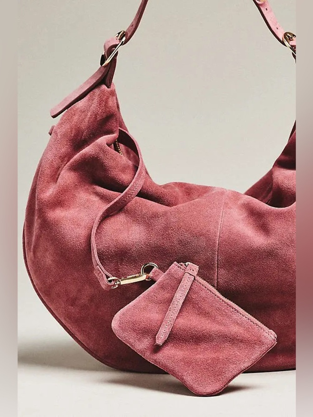 Anthropologie Belted Suede Hobo Bag (toasted marmalade) - Picture 6 of 6